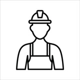 Technician icon with simple silhouette design. vector illustration on white background.