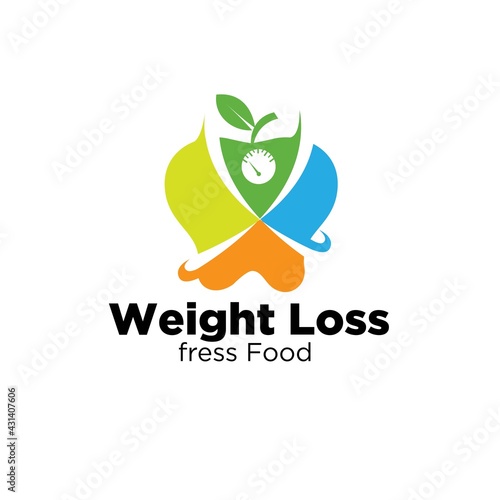 weight loss food logo designs simple modern for medicine