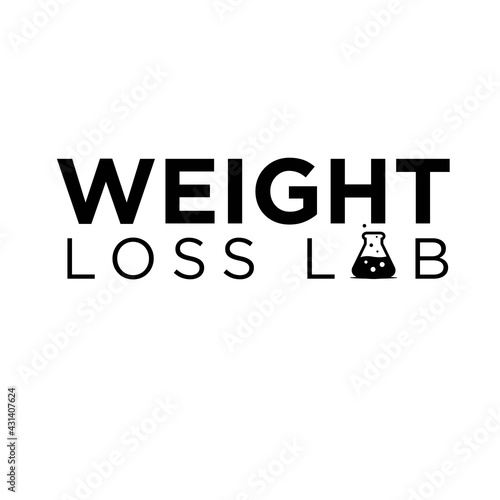 weight loss lab logo design simple modern for education