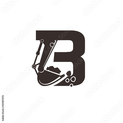 build excavator construction logo designs simple modern