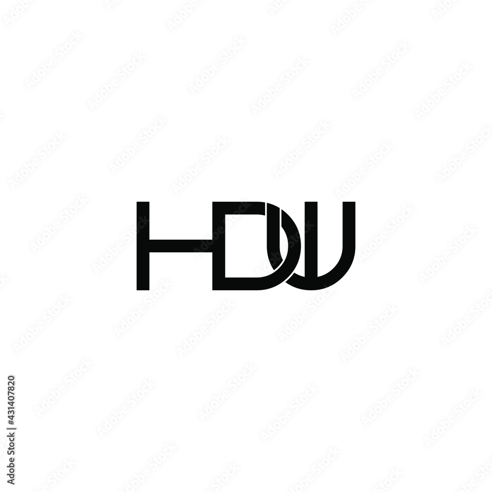 hdw letter original monogram logo design hdw letter original monogram logo design