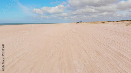 sand dunes on the beach. sand dunes in the desert. ultra hd. 4k