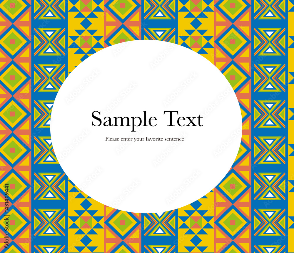 エスニック柄のパターン背景フレーム Stock Vector Adobe Stock エスニック柄のパターン背景フレーム Stock Vector Adobe Stock