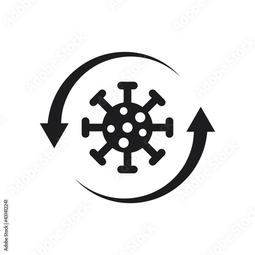 Coronavirus covid 19 strain mutation icon