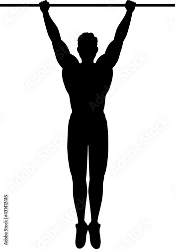 懸垂する男性