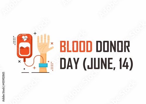 Blood donor flat illustration. Easy to edit with vector file. Can use for your creative content. Especially about blood donor day campaign in this june.