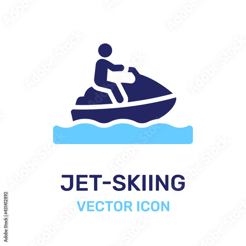 Person riding jet ski icon