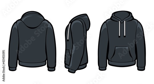 Black hoody sweatshirts