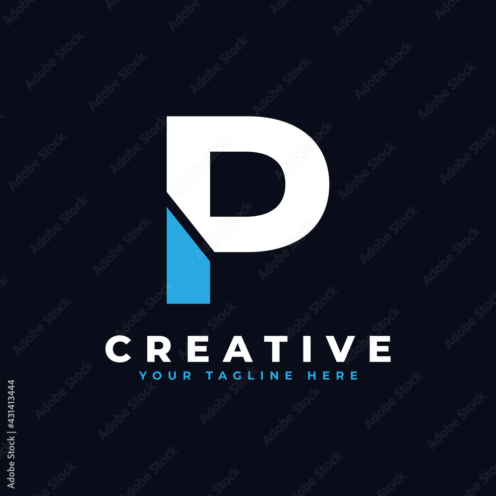Letter P Tech Logo. Design Vector Illustration Modern Monogram Icon. Letter P Tech Logo. Design Vector Illustration Modern Monogram Icon.