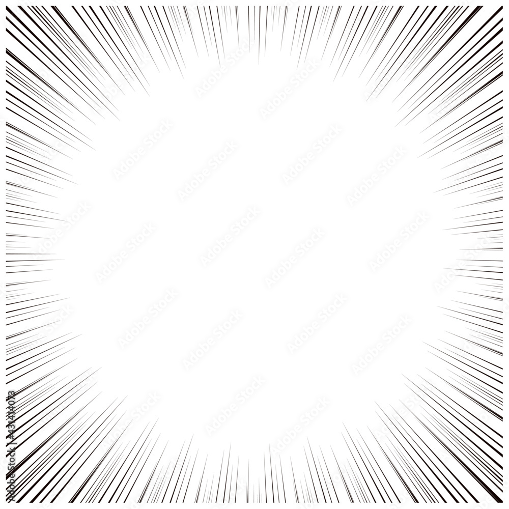 円のフレーム素材 集中線 スクエア Stock Vector Adobe Stock
