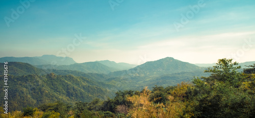 Viewpoint Beautiful landscape of high mountain in Thailand.