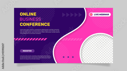 Webinar banner invitation template. - Vector.