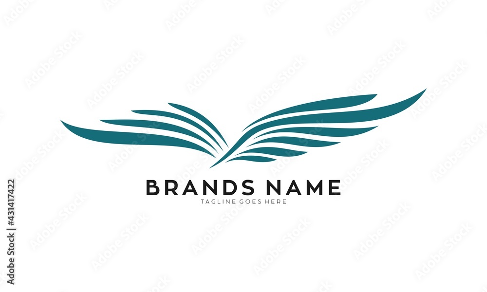 Wings bird modern vector logo Wings bird modern vector logo