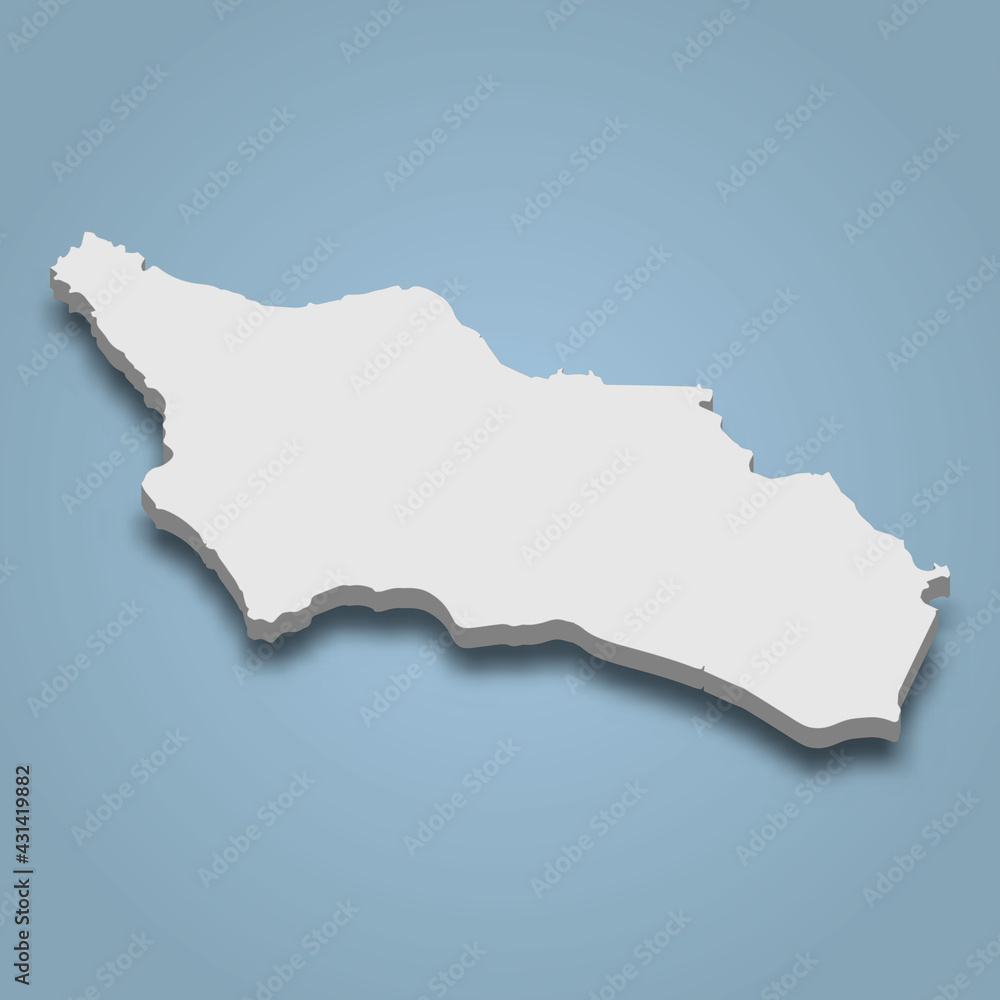 3d isometric map of Zhoushan is an island in China 3d isometric map of Zhoushan is an island in China