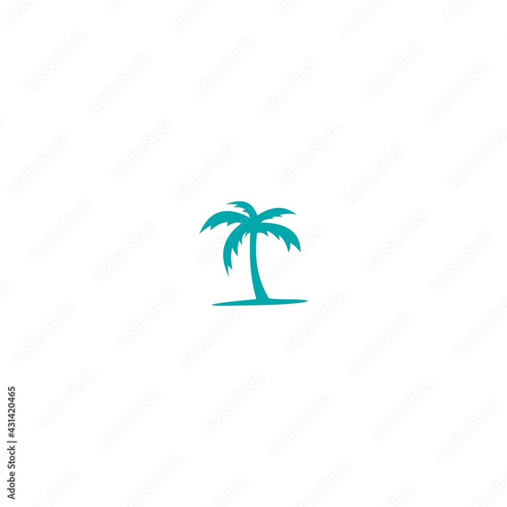 palm vector logo design	
