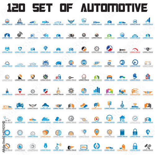 set of automotive vector , set of transportation logo