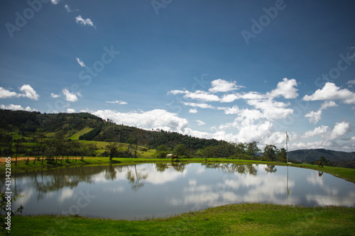 lago colombiano silvia cauca paisaje cálido soleado photo