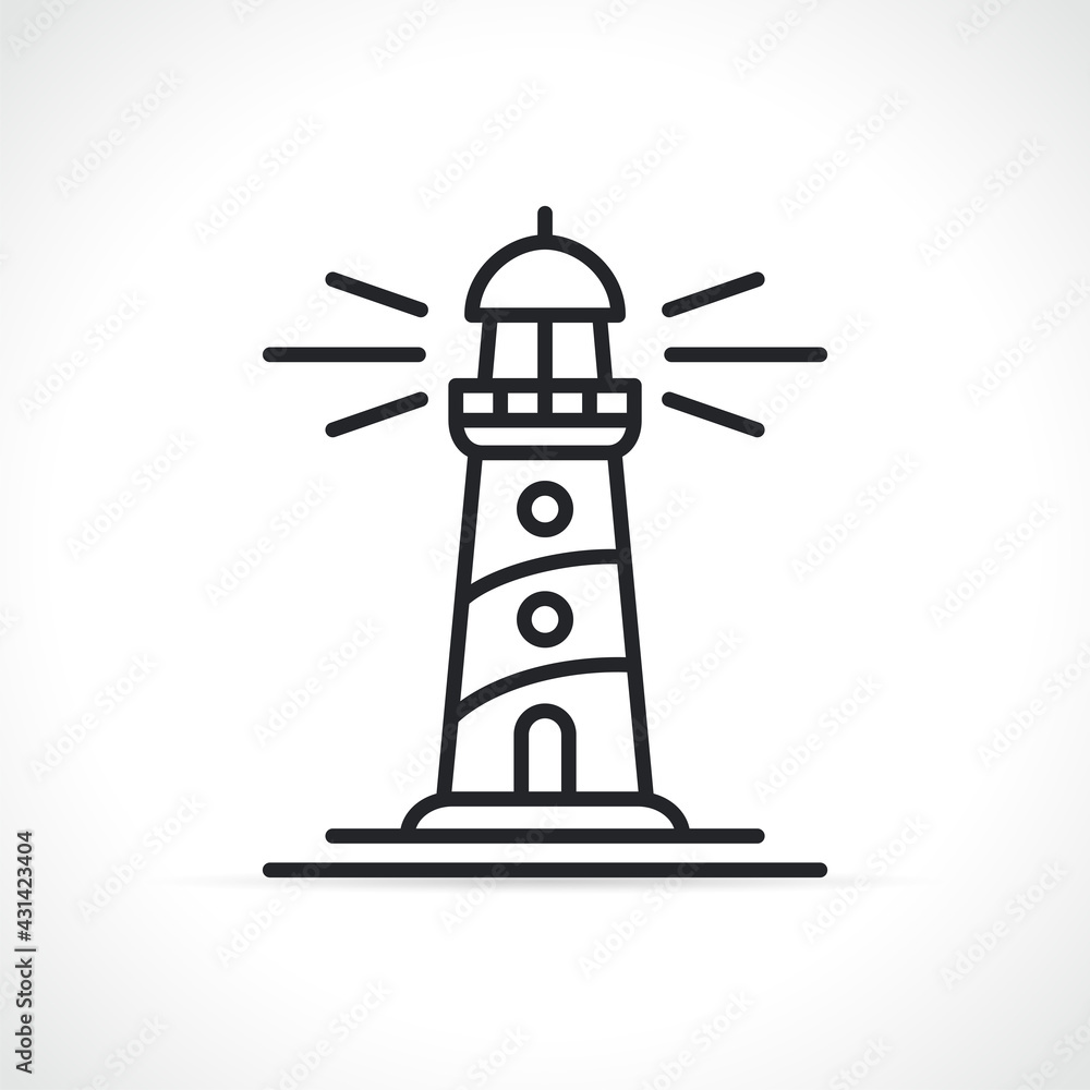 lighthouse line icon vector symbol lighthouse line icon vector symbol