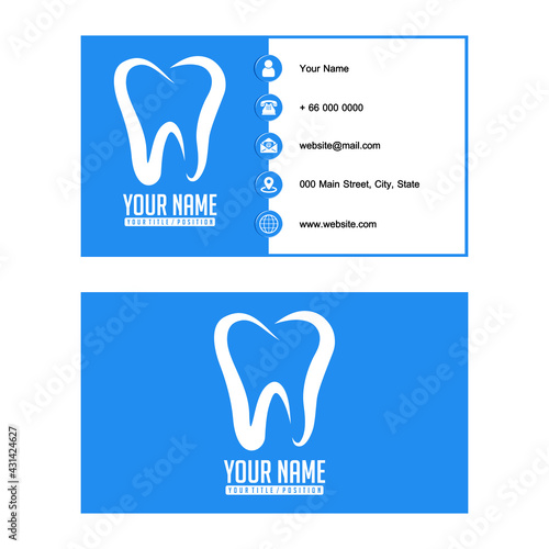 Business card design, courtesy of the dentist