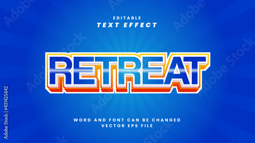 Retreat text effect