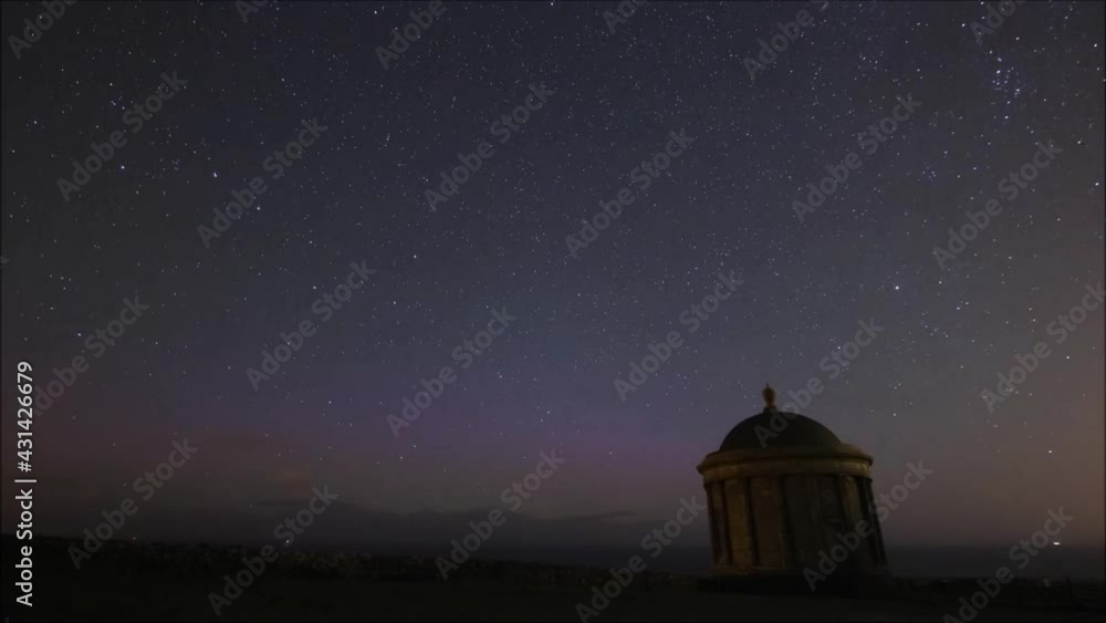Aurora & Stars Over Mussenden Temple - Time Lapse Aurora & Stars Over Mussenden Temple - Time Lapse