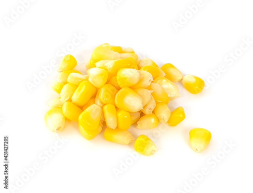 canned corn isolated on a white background