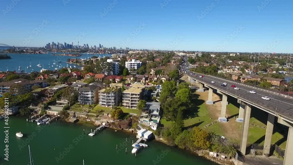 Drone shot of Sydney Australia