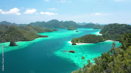 Wallpaper Mural 2020 - Excellent aerial shot of trees on the highest peaks of the Wayag Islands, Raja Ampat, Indonesia. Torontodigital.ca
