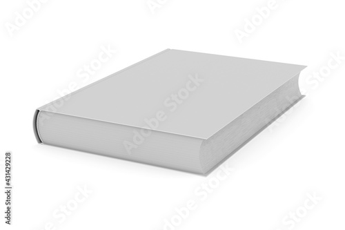 book on white background. Isolated 3D illustration