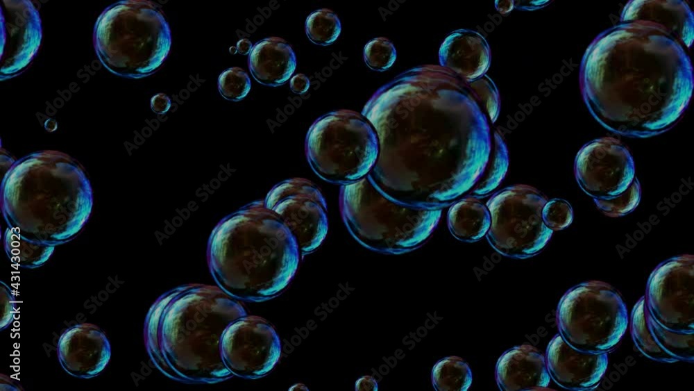 Meditative calm video of surreal flight through gently floating transparent bubbles, abstract motion graphic Meditative calm video of surreal flight through gently floating transparent bubbles, abstract motion graphic