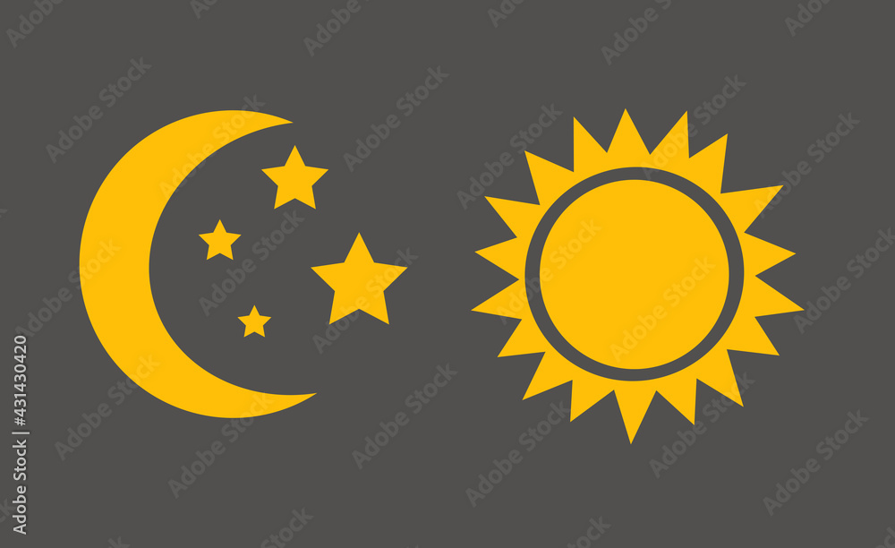 Fototapeta premium the moon and the sun night and day
