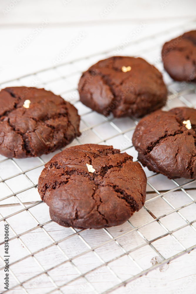 Homemade giant dark chocolate cookie Homemade giant dark chocolate cookie