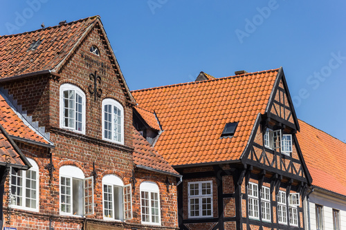 Historic houses at the market square in Ribe