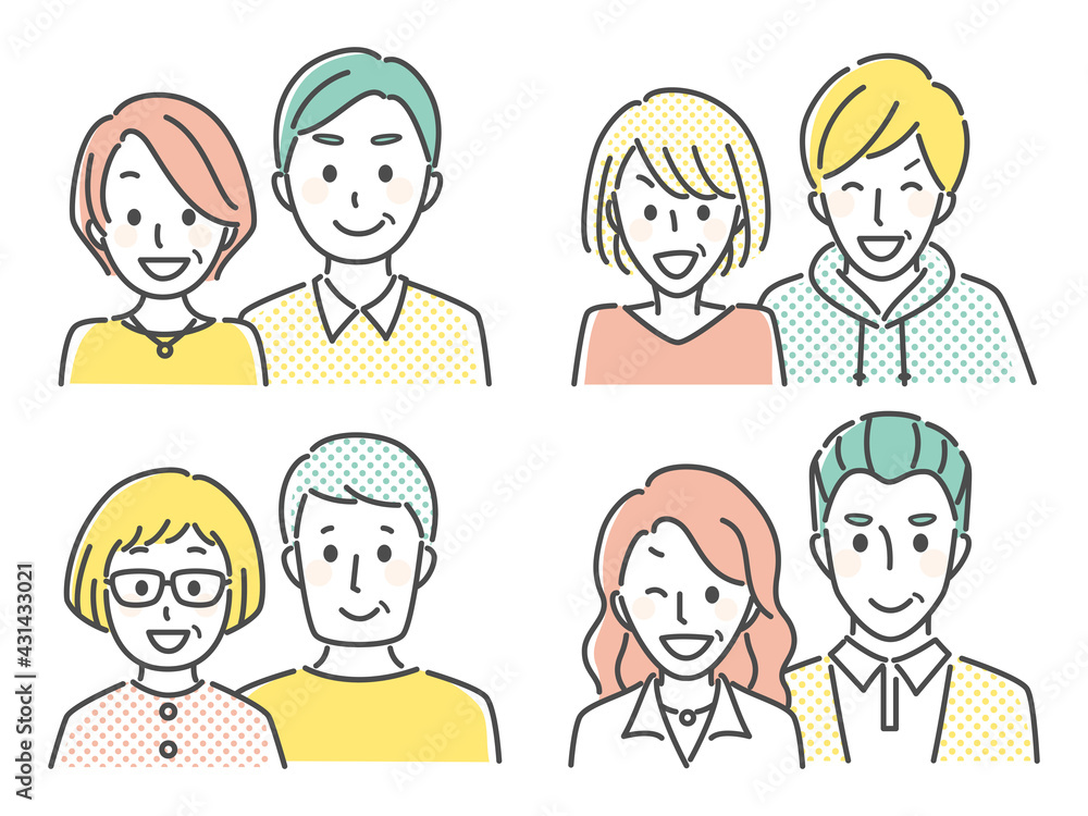 simple illustration of the middle aged simple illustration of the middle aged