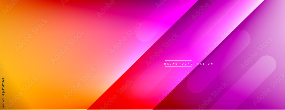 Fototapeta premium Dynamic lines abstract background. 3D shadow effects and fluid gradients. Modern overlapping forms