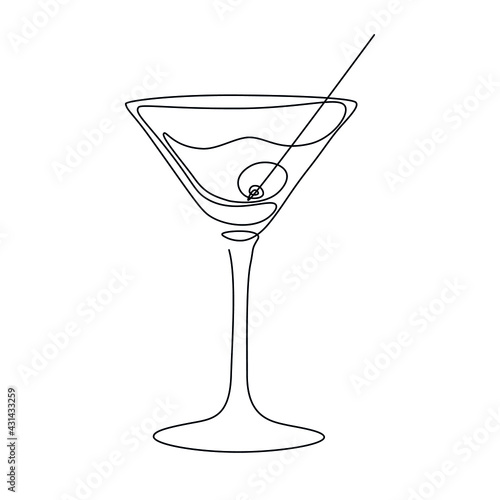 martini glass with olives