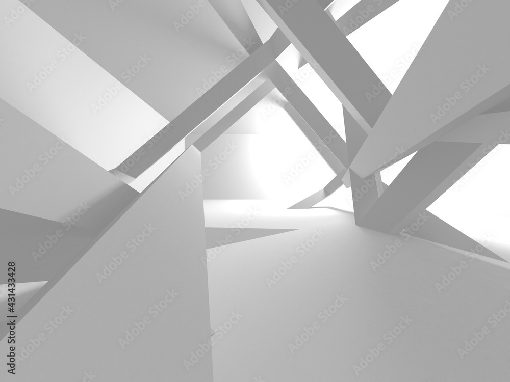 Obraz premium White Modern Background. Abstract Building Concept