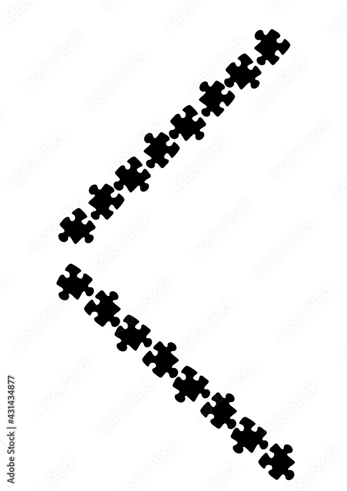 Stylized frames on the theme - puzzles. Illustration on a white vertical background format A4. Stylized frames on the theme - puzzles. Illustration on a white vertical background format A4.