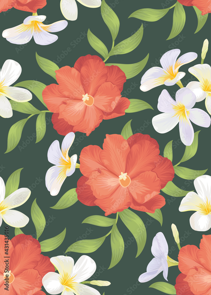 Seamless pattern of flower background template. Vector set of floral element for wedding invitations, greeting card, brochure, banners and fashion design. Seamless pattern of flower background template. Vector set of floral element for wedding invitations, greeting card, brochure, banners and fashion design.