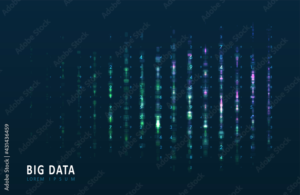 Fototapeta premium Stream of encoded data