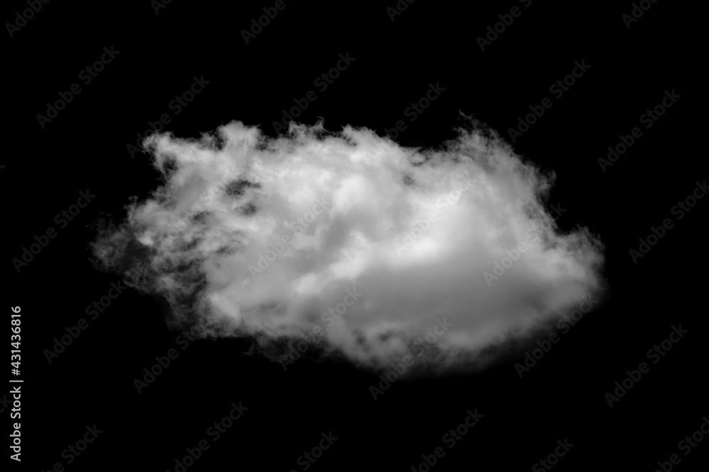 separate white clouds on a black background have real clouds. separate white clouds on a black background have real clouds.