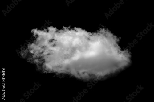separate white clouds on a black background have real clouds.