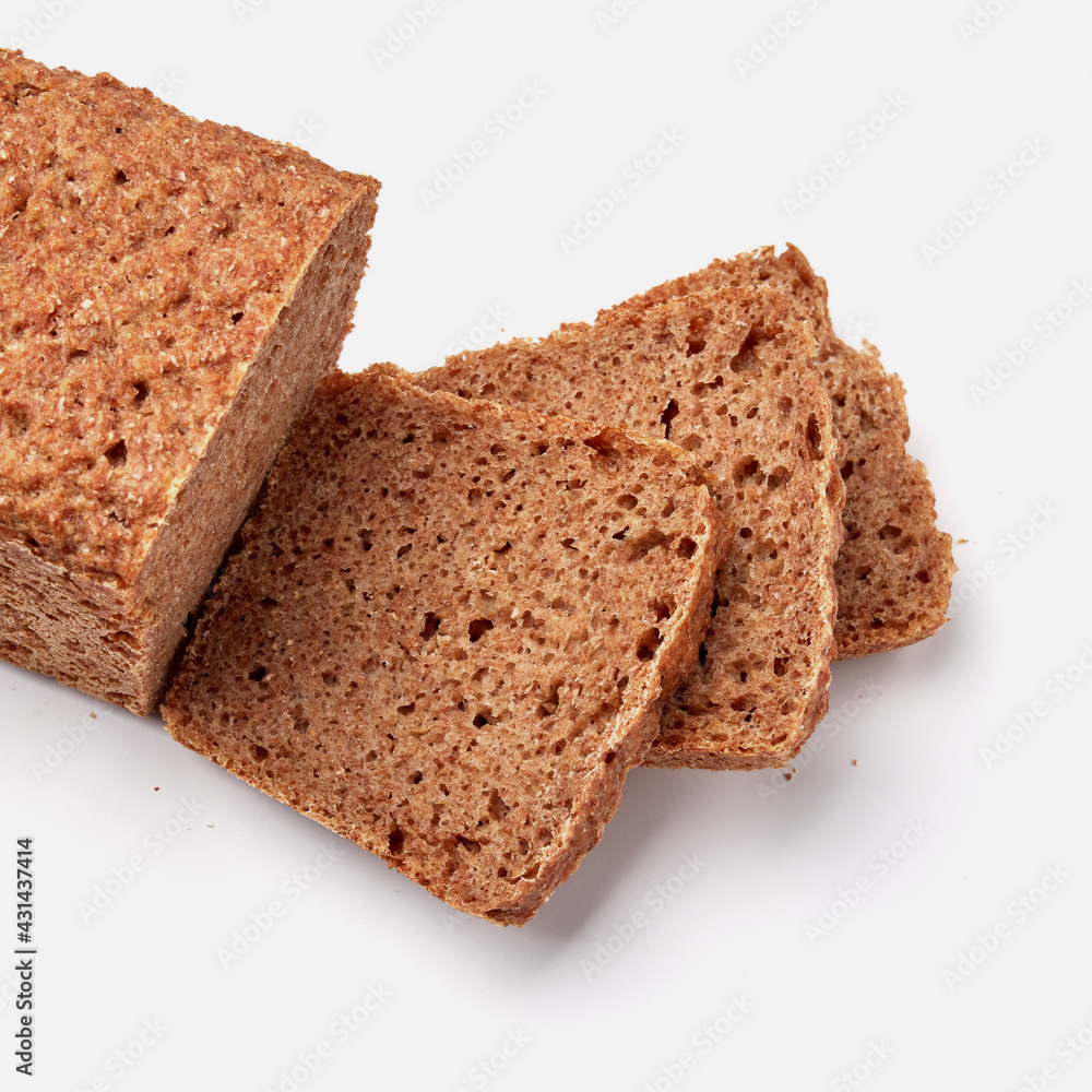 sliced rye bread on a white plate sliced rye bread on a white plate