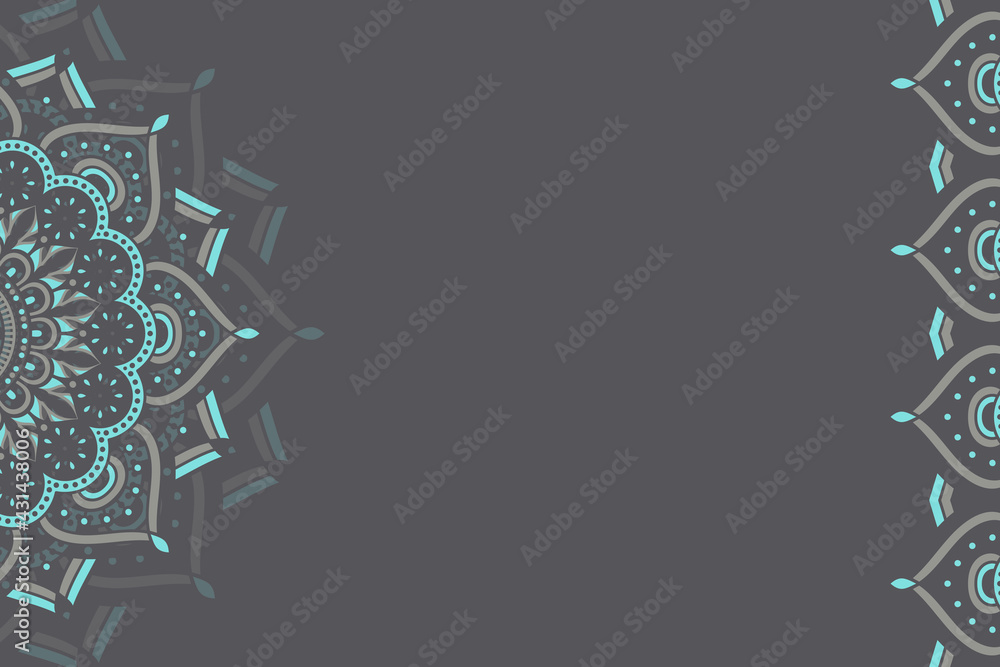 Fototapeta premium Vector ornamental background with mandala