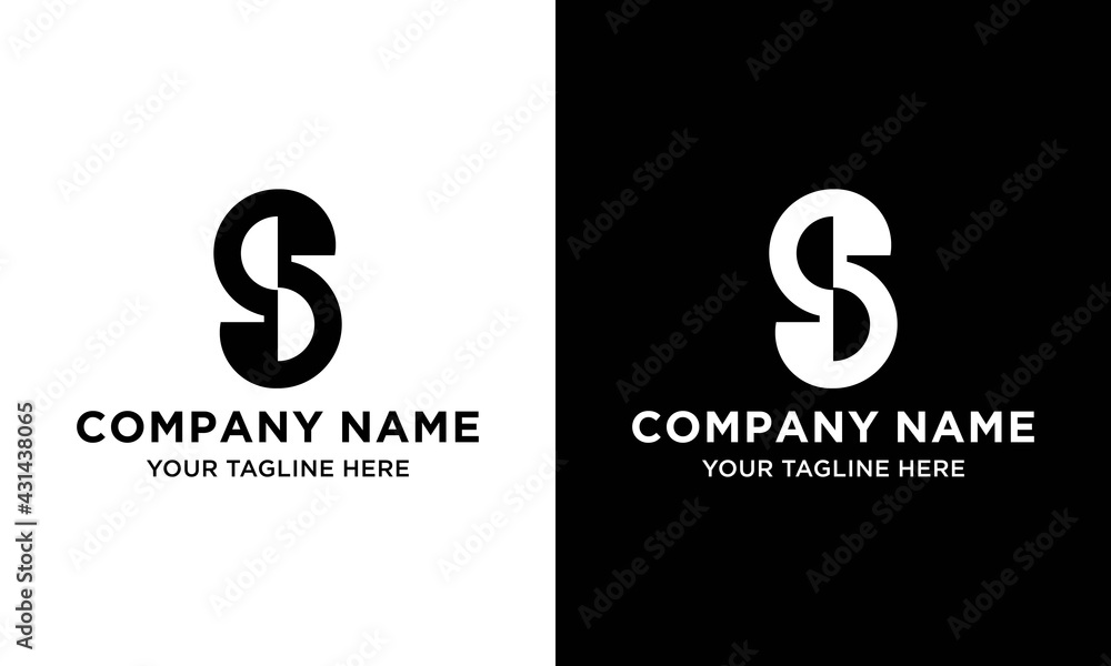 Square Initial Letter S Logo. Flat Vector Logo Design Template Element. Square Initial Letter S Logo. Flat Vector Logo Design Template Element.