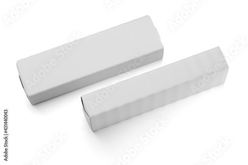 Fotografie Packs of chewing gum isolated on white. 3D rendering.
