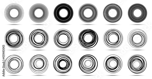 Fototapeta Circle lines isolated on the white background