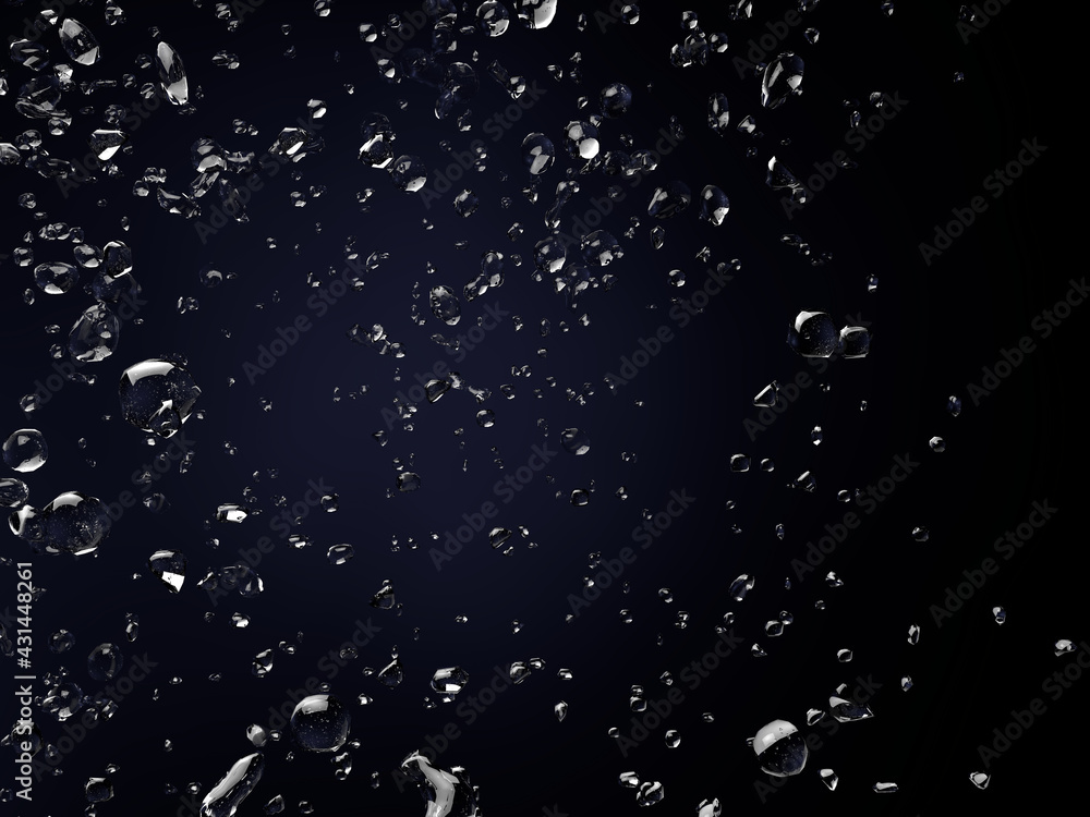 water drops fresh falling 3d illustration water drops fresh falling 3d illustration