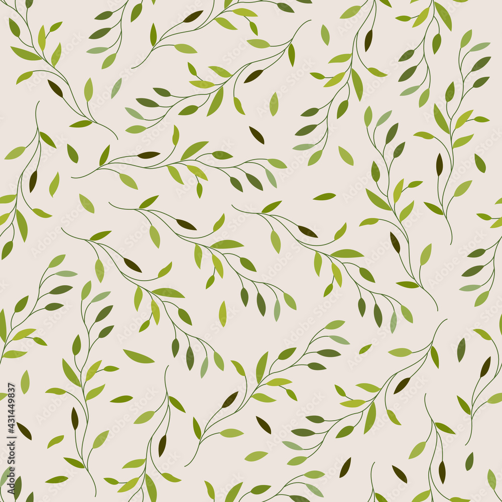 Botanical seamless pattern with forest or field grasses. For printing on fabric or paper. Botanical seamless pattern with forest or field grasses. For printing on fabric or paper.