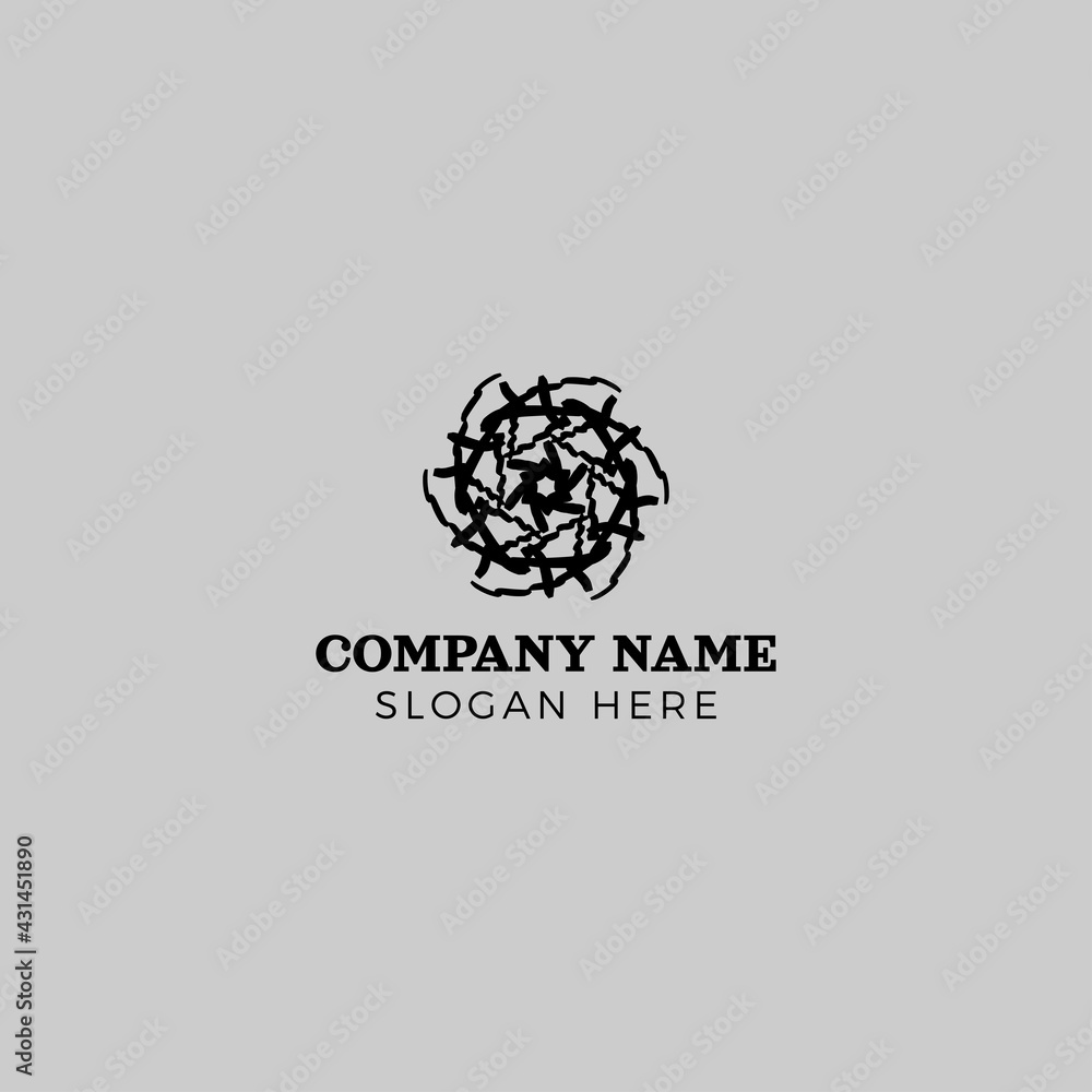 Fototapeta premium Perfect Hand Drawn Company Abstract Vector Logo Design EPS10